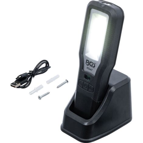BGS COB-LED Arbeits-Leuchte klappbar mit Ladestation