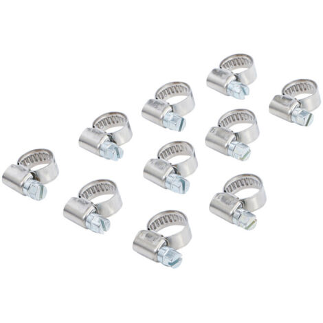 BGS Colliers de serrage en acier inoxydable 8 x 12 mm 10 pièces - 8095-8x12