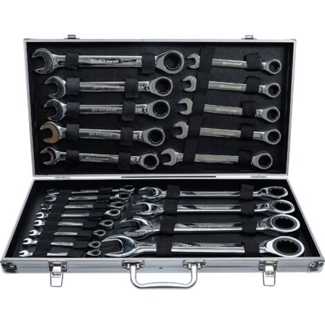 BGS Diy 30009  Set di chiavi combinate a cricchetto  SW 6-32 mm  22 pezzi
