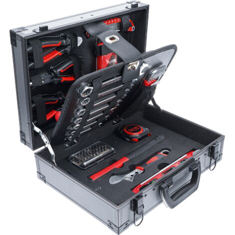 BGS Diy 6057 - Set di attrezzi in valigetta in alluminio, con 66 attrezzi
