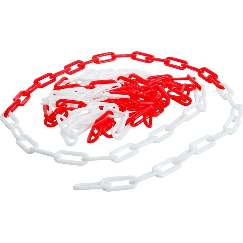 Bgs Technic - chaîne de barrage rouge - blanc matière plastique 5 m bgs diy 80809