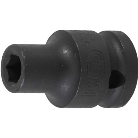 BGS Douille de force entraînement hexagonal carré intérieur 12,5 mm (1/2") SW 8 mm - 5205-8