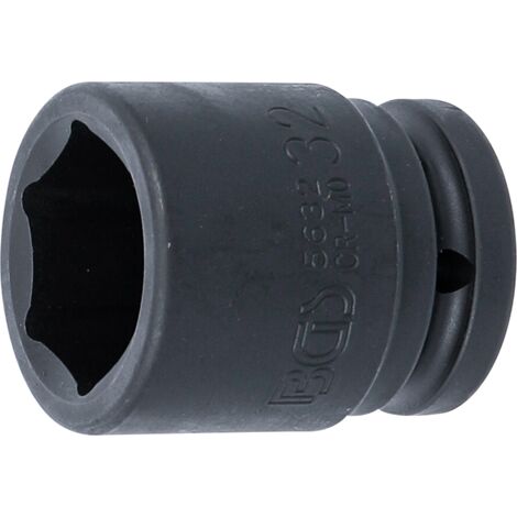 BGS Douille de force entraînement hexagonal carré intérieur 20 mm (3/4") SW 32 mm - 5632