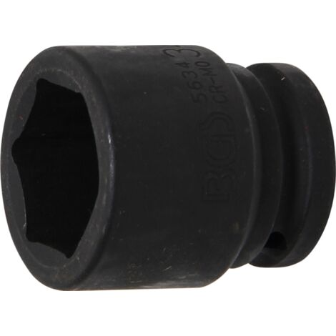 BGS Douille de force entraînement hexagonal carré intérieur 20 mm (3/4") SW 34 mm - 5634