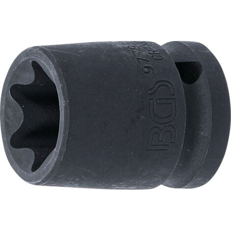 BGS Douille de force profil E entraînement carré intérieur 12,5 mm (1/2") SW E24 - 9779-24