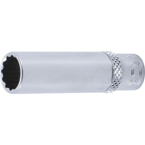 BGS Douille pour clé, douze pans, longue 6,3 mm (1/4") 10 mm
