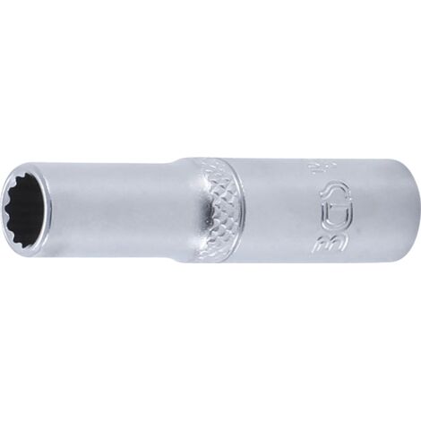 BGS Douille pour clé, douze pans, longue 6,3 mm (1/4") 7 mm