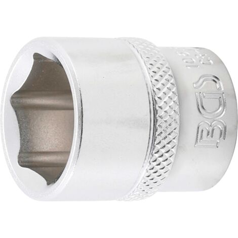 BGS Douille pour clé, six pans 10 mm (3/8") 18 mm