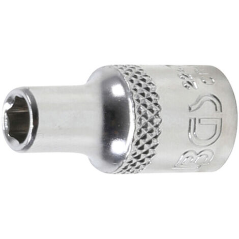 BGS Douille pour clé, six pans 6,3 mm (1/4") 4,5 mm