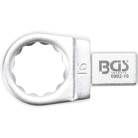 BGS Einsteck-Ringschlüssel 16 mm Aufnahme 9 x 12 mm - 6902-16