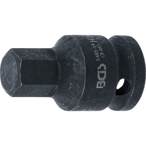 BGS Embout de force entraînement carré femelle 12,5 mm (1/2") hexagone femelle 14 mm - 5485-14