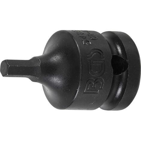 BGS Embout de force entraînement carré femelle 12,5 mm (1/2") hexagone femelle 5 mm - 5485-5