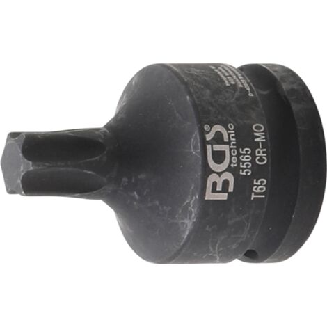 BGS Embout de force entraînement carré intérieur 20 mm (3/4") profil T (pour Torx) T65 - 5565