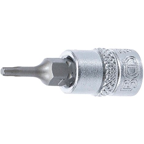 BGS Embout de tournevis à emmanchement carré 6,3 mm (1/4") profil T (pour Torx) T8 - 2589
