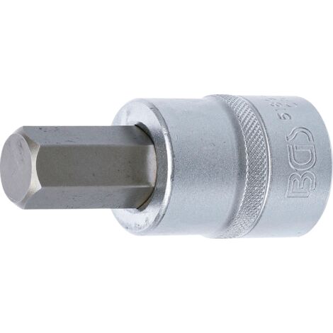 BGS Embout de tournevis à entraînement carré intérieur 20 mm (3/4") hexagone intérieur 19 mm - 5189-H19