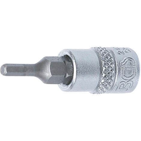 BGS Embout de tournevis à entraînement carré intérieur 6,3 mm (1/4") hexagone intérieur 3 mm - 2497
