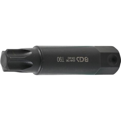 BGS Embout Longueur 100 mm Entraînement Hexagone extérieur 22 mm Profil en T (pour Torx) T90 - 5246-T90