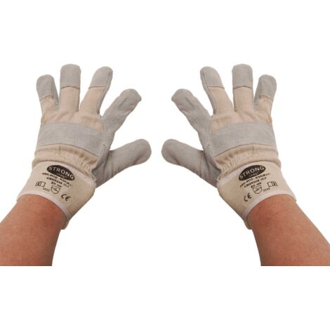 BGS Gants de travail cuir, rembourrés taille 10,5