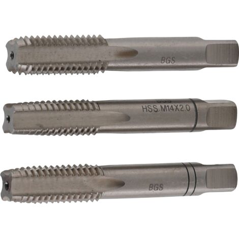 BGS Gewindebohrer-Satz Vor-, Mittel- und Fertigschneider HSS-G M14 x 2,0 3tlg. - 927