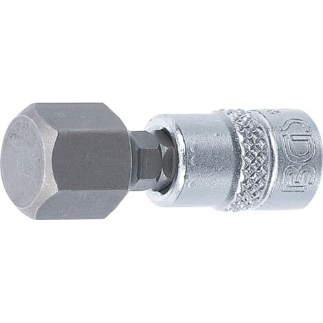 BGS insert drive inner square 6.3 mm (1/4") inner hexagon 12 mm