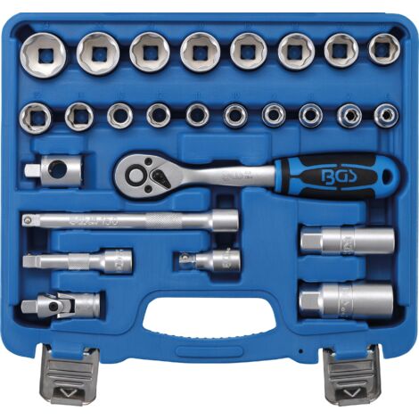 BGS Jeu de clés à douilles profil ondulé entraînement 10 mm (3/8") 26 pces - 2227