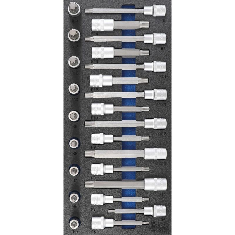 Bgs jeu d'embouts ribe carre de 1/2 - 25 douilles males