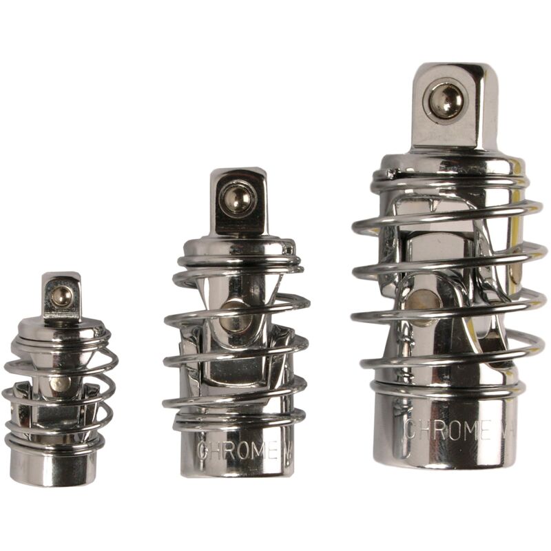 Bgs joint de cardan set avec ressort, 1/4, 3/8 et 1/2 '', 3 pièces, 252