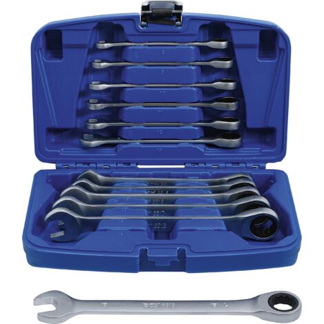 BGS Juego de llaves combinadas con carraca  8-19 mm  12 piezas
