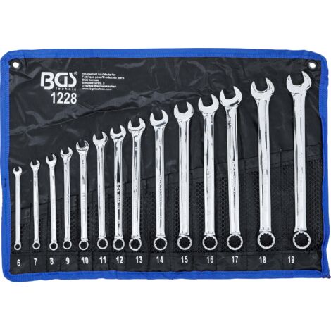 BGS Juego de llaves combinadas  extra largas  6-19 mm  14 piezas