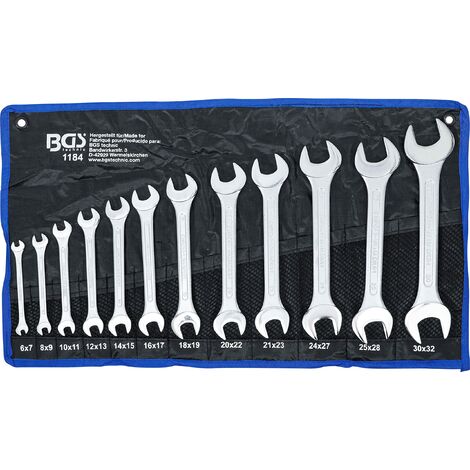 BGS Juego de llaves fijas dobles  6x7-30x32 mm  12 piezas