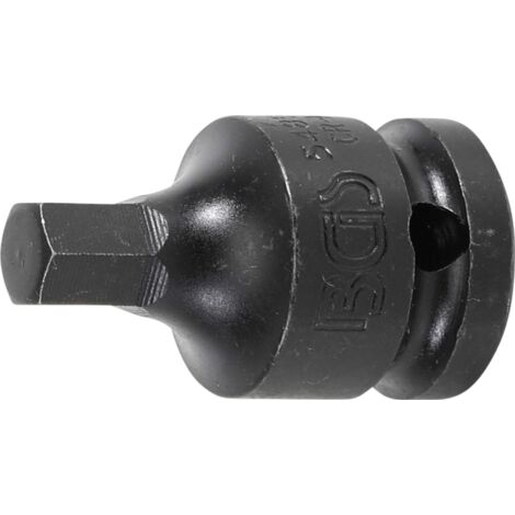BGS Kraft-Bit-Einsatz Antrieb Innenvierkant 12,5 mm (1/2") Innensechskant 9 mm - 5485-9