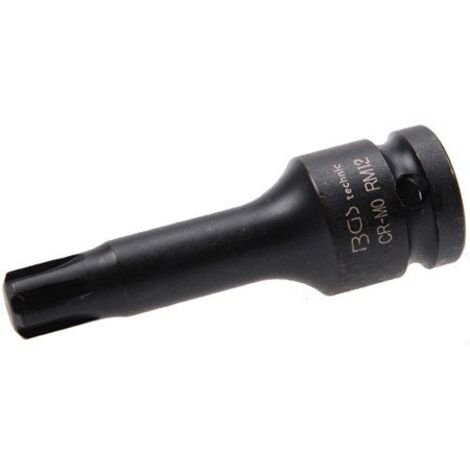 BGS Kraft-Bit-Einsatz Antrieb Innenvierkant 12,5 mm (1/2&quot) Keil-Profil (für RIBE) M12 - 5483-M12