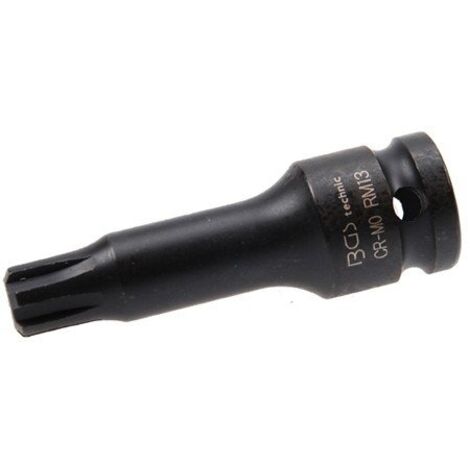 BGS Kraft-Bit-Einsatz Antrieb Innenvierkant 12,5 mm (1/2") Keil-Profil (für RIBE) M13 - 5483-M13