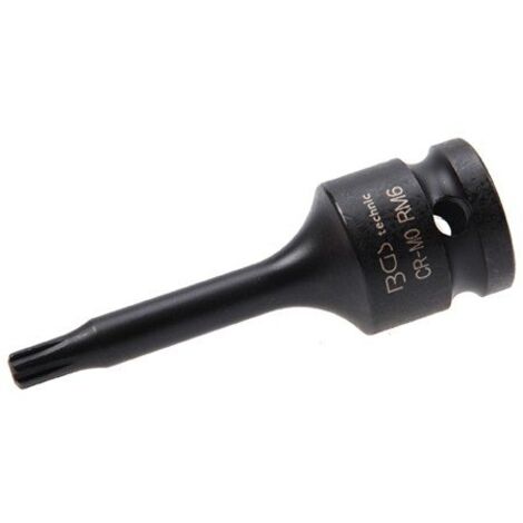 BGS Kraft-Bit-Einsatz Antrieb Innenvierkant 12,5 mm (1/2&quot) Keil-Profil (für RIBE) M6 - 5483-M6