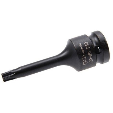 BGS Kraft-Bit-Einsatz Antrieb Innenvierkant 12,5 mm (1/2&quot) T-Profil (für Torx) T40 - 5480-T40