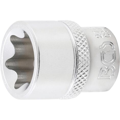 BGS Llave de vaso perfil E accionamiento cuadrado interior 10 mm (3/8") SW E20 - 2715