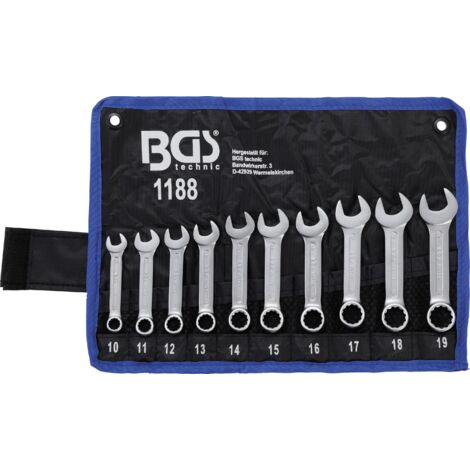 BGS Maul-Ringschlüssel-Satz (kurz) 10tlg. - 1188