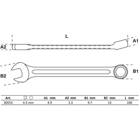 BGS TECHNIC Maul-Ringschlüssel SW 4,5 mm