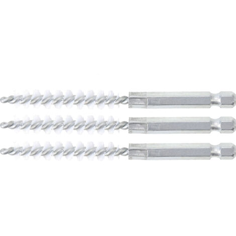BGS Nylonbürste 9 mm Antrieb Außensechskant 6,3 mm (1/4&quot) 3tlg. - 3078-9-N