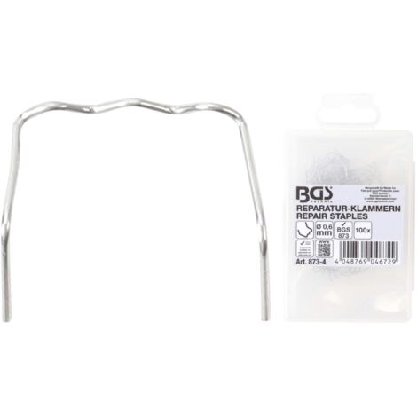 BGS Reparatur-Klammern L-Form Ø 0,6 mm 100tlg. - 873-4