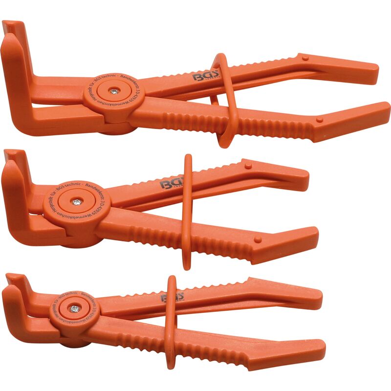 Serie di pinze stringitubo ad angolo 90° 155-220 mm 3 pz.