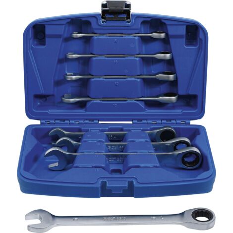 BGS Set di chiavi miste a cricchetto cromo 8 pezzi