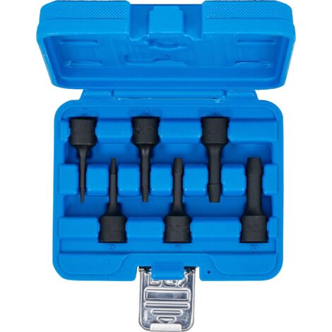 BGS - Spezial-Steckschlüssel-Einsatz-Satz / Schraubenausdreher Antrieb Innenvierkant 10 mm (3/8") - 5281