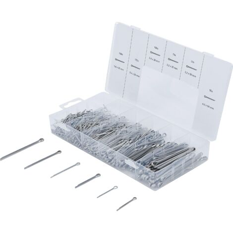 BGS Splinte-Sortiment Edelstahl Ø 1,6 - 4,0 mm 555tlg. - 8048-1