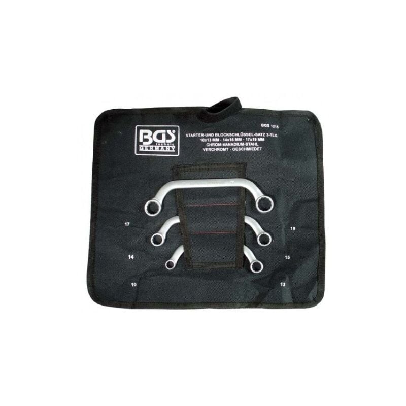 Bgs Technic - bgs starter et bloc jeu de clés, 10 x 13-17 x 19 mm, 3 pièces, 1215
