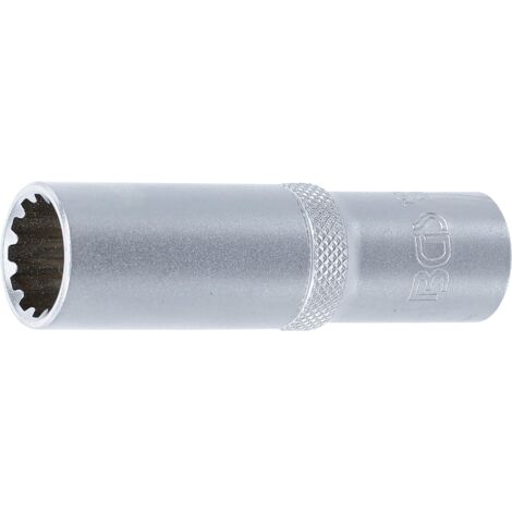 BGS Steckschlüssel-Einsatz Gear Lock, tief Antrieb Innenvierkant 12,5 mm (1/2") SW 15 mm