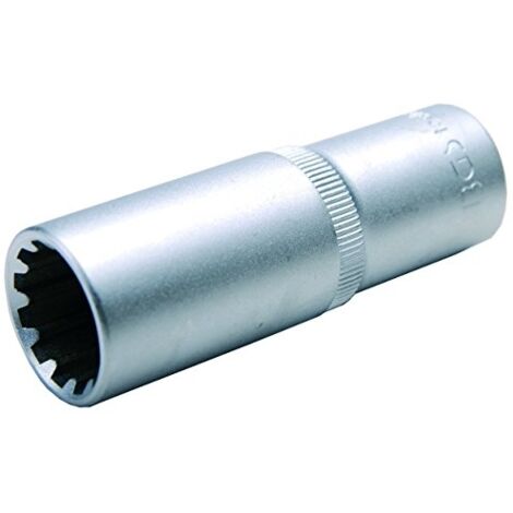 BGS Steckschlüssel-Einsatz Gear Lock tief Antrieb Innenvierkant 12,5 mm (1/2&quot) SW 14 mm - 10254