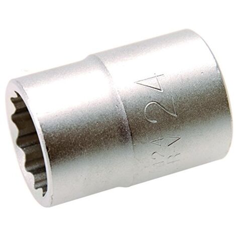 BGS Steckschlüssel-Einsatz Zwölfkant Antrieb Innenvierkant 20 mm (3/4") SW 24 mm - 7424