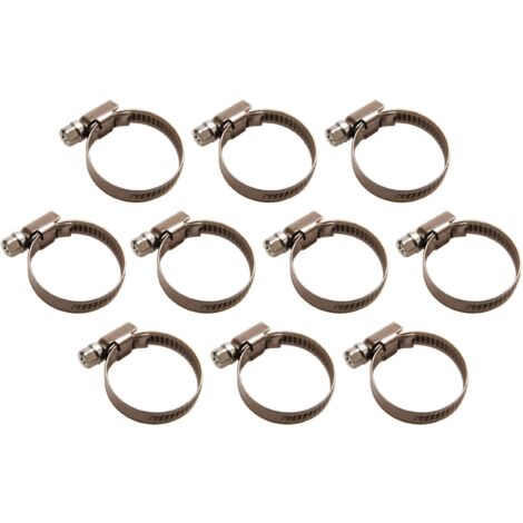 50 Fascette Stringitubo Acciaio Inox W2 DIN 3017 - 25-40 Mm