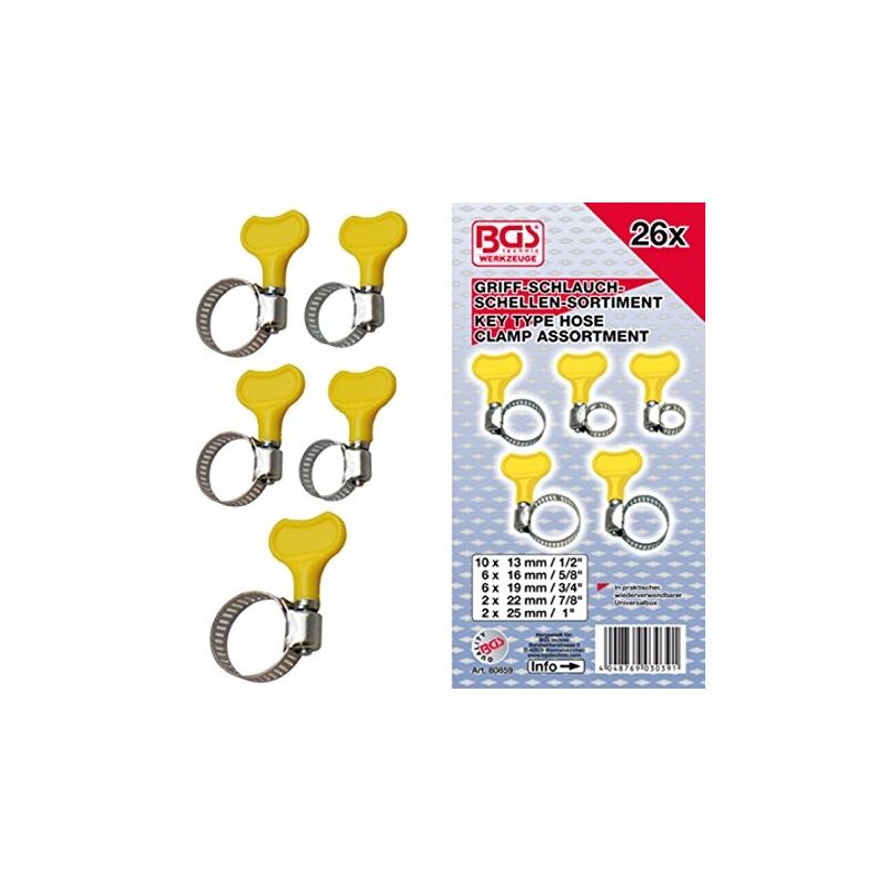 80859 colliers de serrage avec poignée pour 26TLG montage sans outils - Bgs Technic